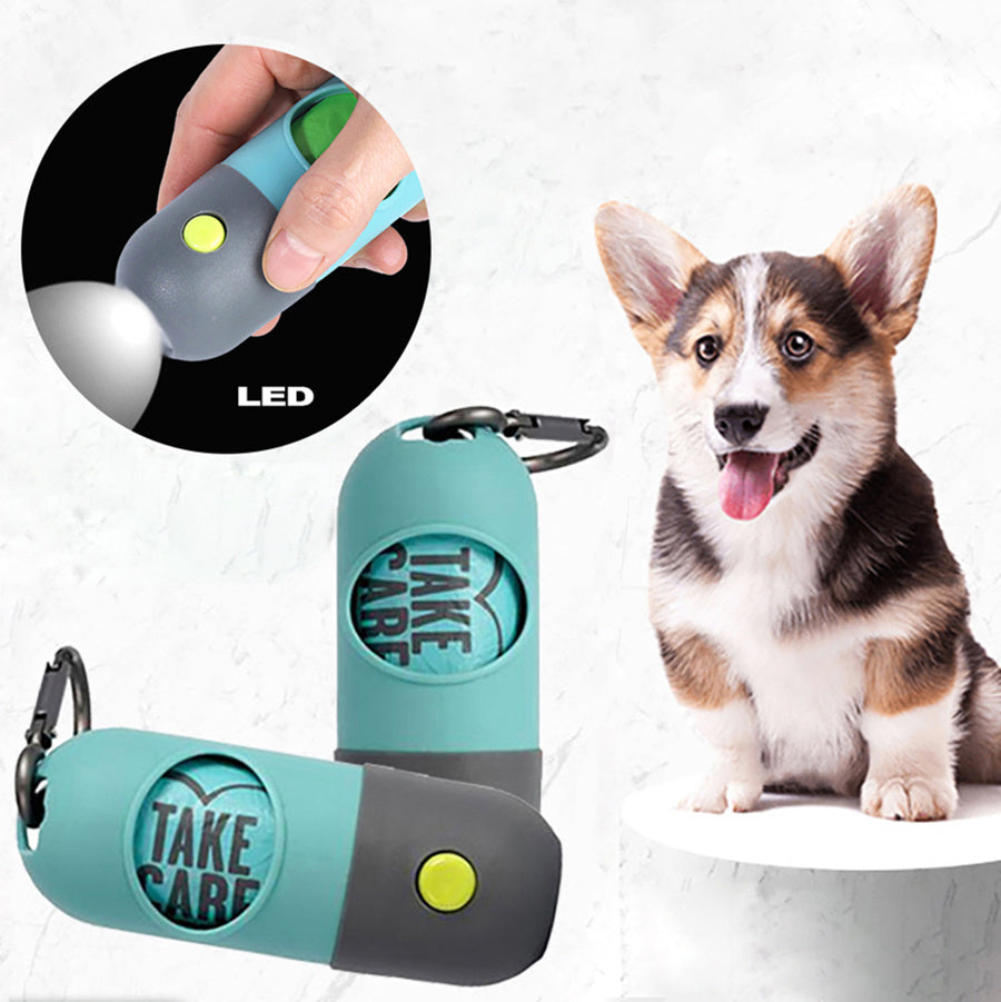 LED Pet Waste Bag Dispenser: Light up walks, stay clean!